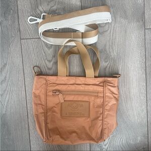 ALOHA Collection Crossbody Bag in Tan and Cream